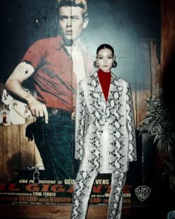 The Balton Blazer In Natural Python-Embossed Leather -Fashion Girl Sales Shop 00070 0025 V2