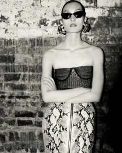 The Quincy Skirt In Natural Python-Embossed Leather -Fashion Girl Sales Shop 00100 0068 applatis1 1d640b38 7d54 4960 b9a6 6f5b1d3ea9e5