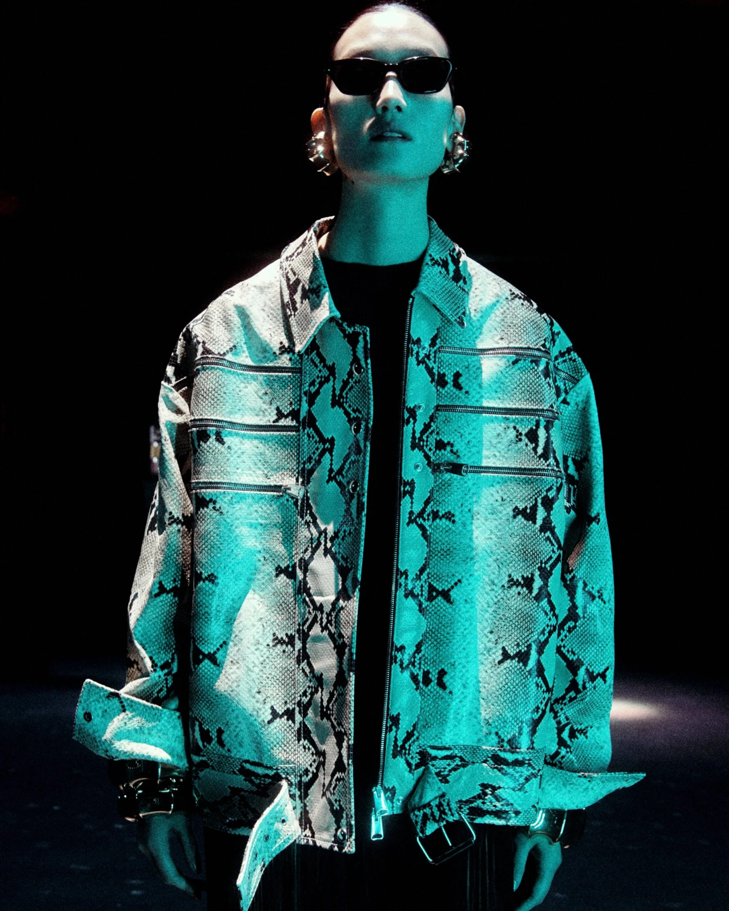 The Tania Jacket In Natural Python-Embossed Leather 7 The Tania Jacket In Natural Python-Embossed Leather - Image 7