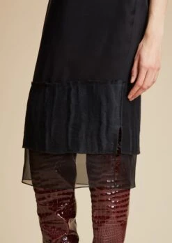 The Alleta Skirt In Black With Lining -Fashion Girl Sales Shop ALLETA LINING BLACK 0021