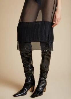 The Alleta Skirt In Black 7 The Alleta Skirt In Black -Fashion Girl Sales Shop ALLETA SHEER BLACK 0020