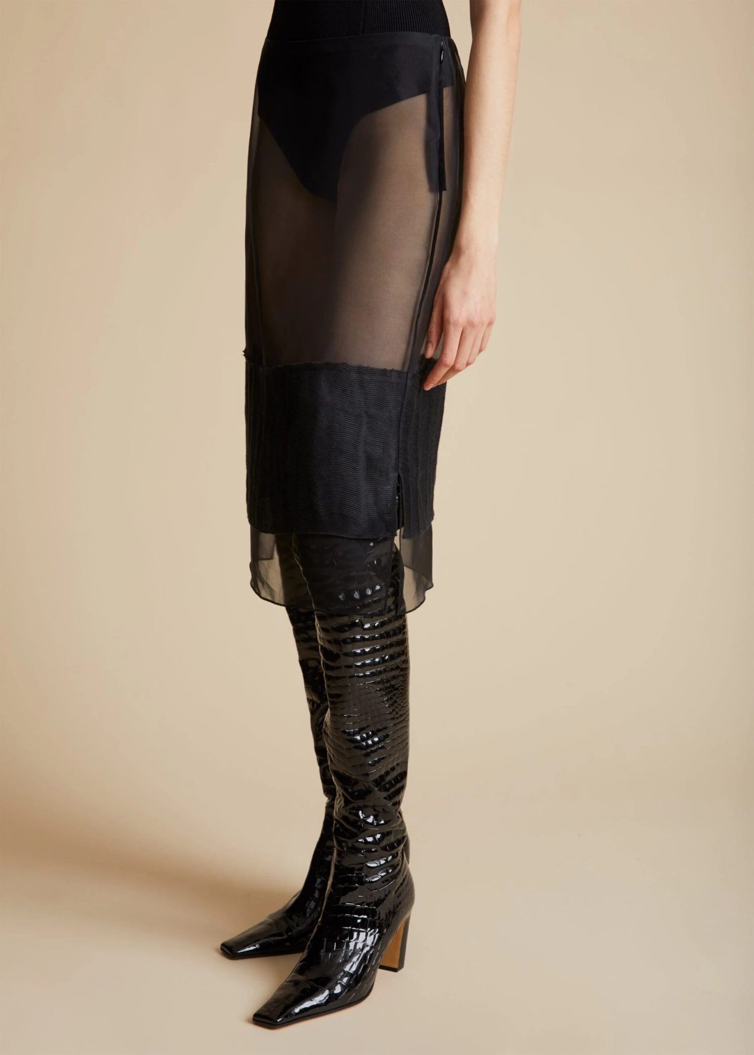 The Alleta Skirt In Black 4 The Alleta Skirt In Black - Image 4