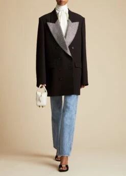 The Balton Blazer In Black With Crystals