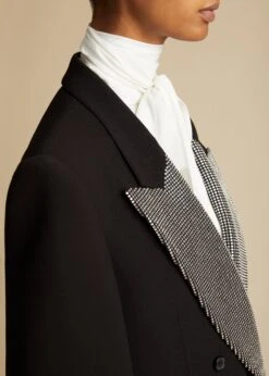 The Balton Blazer In Black With Crystals 10 The Balton Blazer In Black With Crystals -Fashion Girl Sales Shop BALTON DARKBROWN CRYSTALS 0084