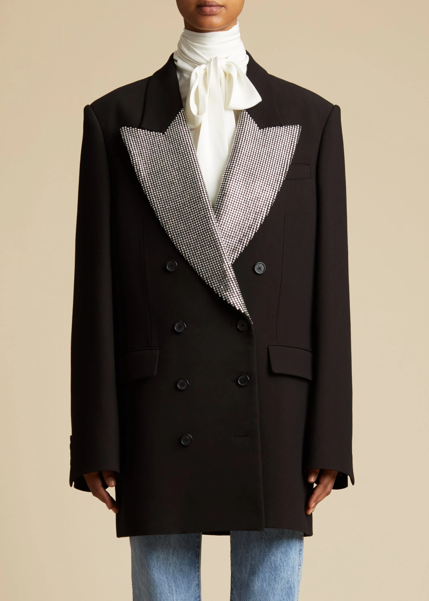 The Balton Blazer In Black With Crystals 2 The Balton Blazer In Black With Crystals - Image 2