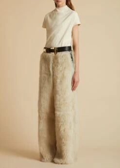 The Bandler Pant In Cream Shearling
