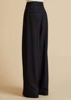 The Banton Pant In Navy And White Stripe -Fashion Girl Sales Shop BANTON NAVY WHITE 0035