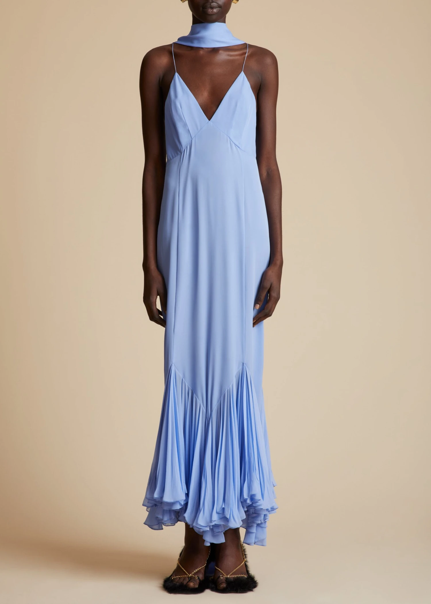 The Candita Dress In Cornflower Blue 2 The Candita Dress In Cornflower Blue - Image 2