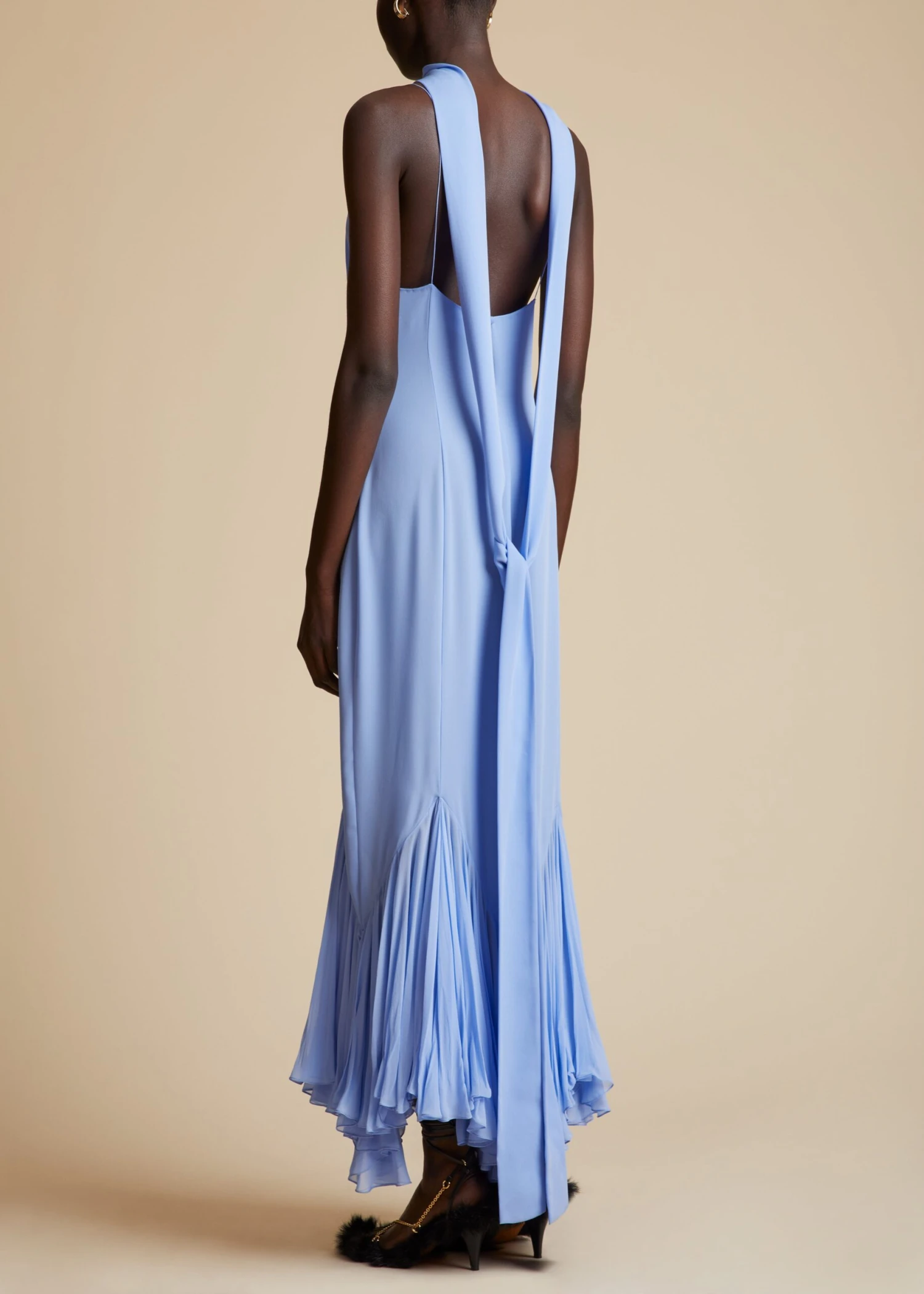 The Candita Dress In Cornflower Blue 3 The Candita Dress In Cornflower Blue - Image 3