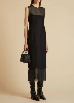 The Dissa Dress In Black Wool