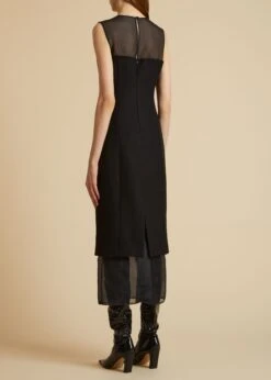 The Dissa Dress In Black Wool -Fashion Girl Sales Shop DISSA BLACK WOOL 0019