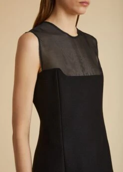 The Dissa Dress In Black Wool -Fashion Girl Sales Shop DISSA BLACK WOOL 0021