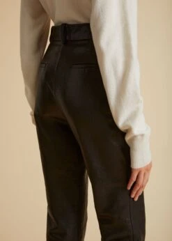 The Emile Pant In Black Leather -Fashion Girl Sales Shop EMILE BLACK LEATHER 0015