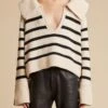 The Evi Sweater In Butter And Black Stripe