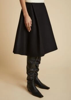 The Farla Skirt In Black -Fashion Girl Sales Shop FARLA BLACK WOOL 0029