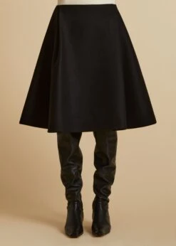The Farla Skirt In Black -Fashion Girl Sales Shop FARLA BLACK WOOL 0039