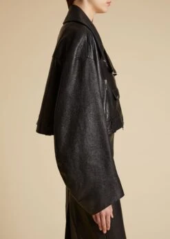 The Gelman Jacket In Black Leather -Fashion Girl Sales Shop GELMAN BLACK LEATHER 0030