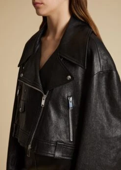 The Gelman Jacket In Black Leather -Fashion Girl Sales Shop GELMAN BLACK LEATHER 0041