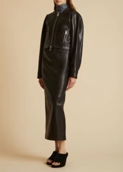 The Loxley Skirt In Black Leather
