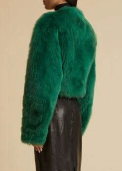 The Gracell Jacket In Forest Green Shearling -Fashion Girl Sales Shop GRACELL FORESTGREEN 0025