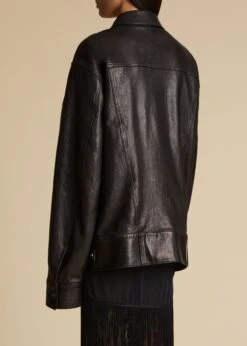 The Grizzo Jacket In Black Leather -Fashion Girl Sales Shop GRIZZO BLACKLEATHER 0057
