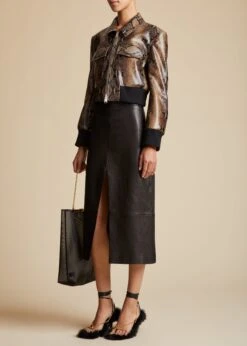 The Fraser Skirt In Black Leather