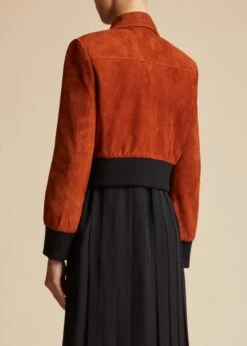 The Hector Jacket In Rust Suede -Fashion Girl Sales Shop HECTOR RUST SUEDE 0044