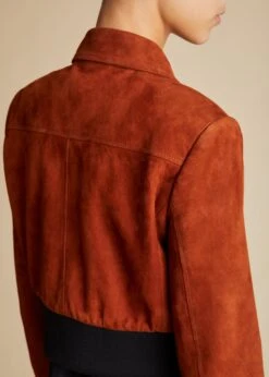 The Hector Jacket In Rust Suede -Fashion Girl Sales Shop HECTOR RUST SUEDE 0048