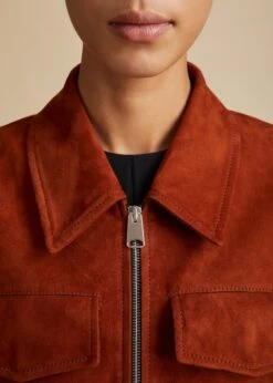 The Hector Jacket In Rust Suede -Fashion Girl Sales Shop HECTOR RUST SUEDE 0067