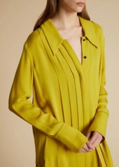 The Helli Dress In Chartreuse 11 The Helli Dress In Chartreuse -Fashion Girl Sales Shop HELLI CHARTREUSE 0059