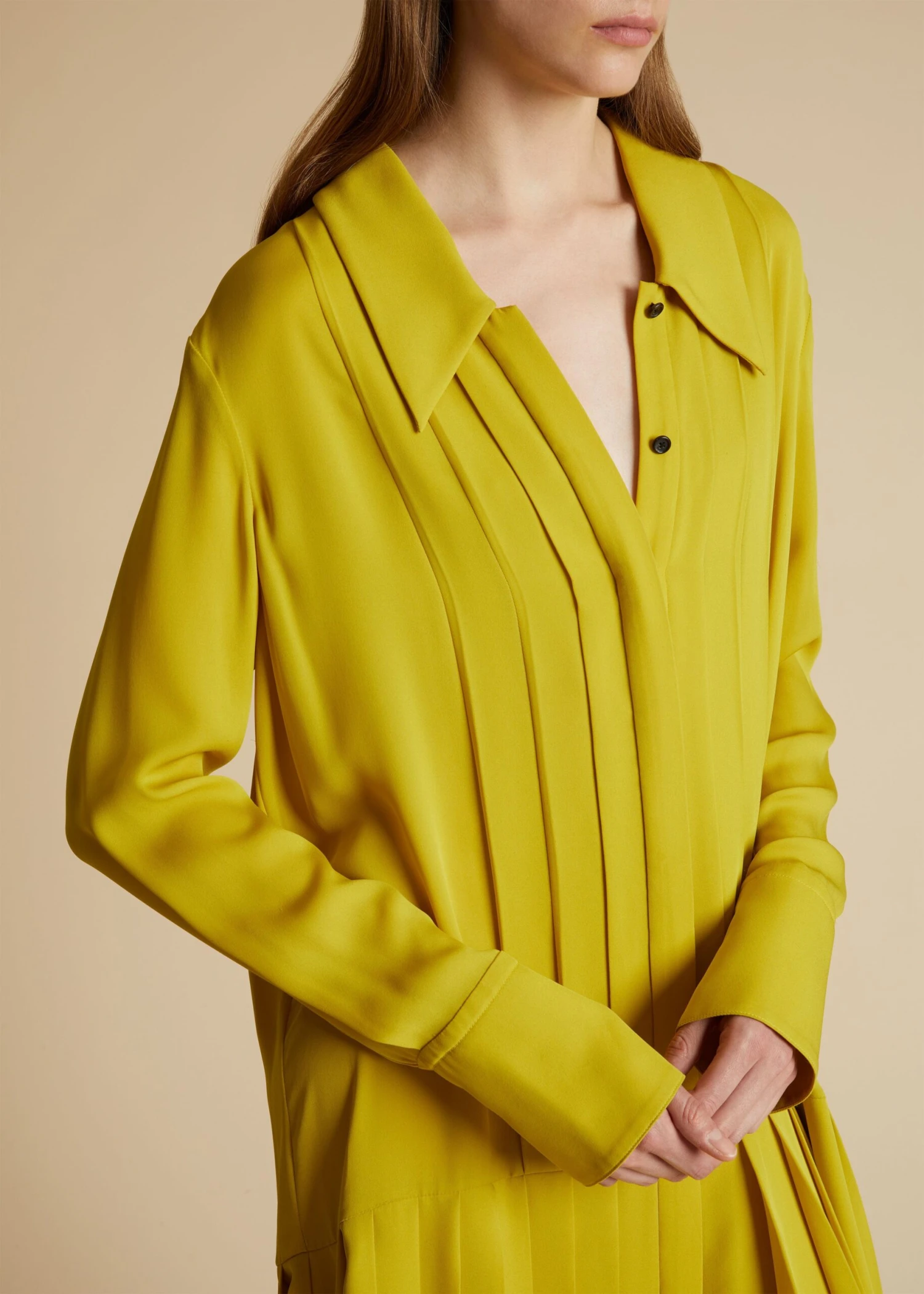 The Helli Dress In Chartreuse 5 The Helli Dress In Chartreuse - Image 5