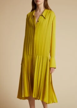 The Helli Dress In Chartreuse 10 The Helli Dress In Chartreuse -Fashion Girl Sales Shop HELLI CHARTREUSE 0087