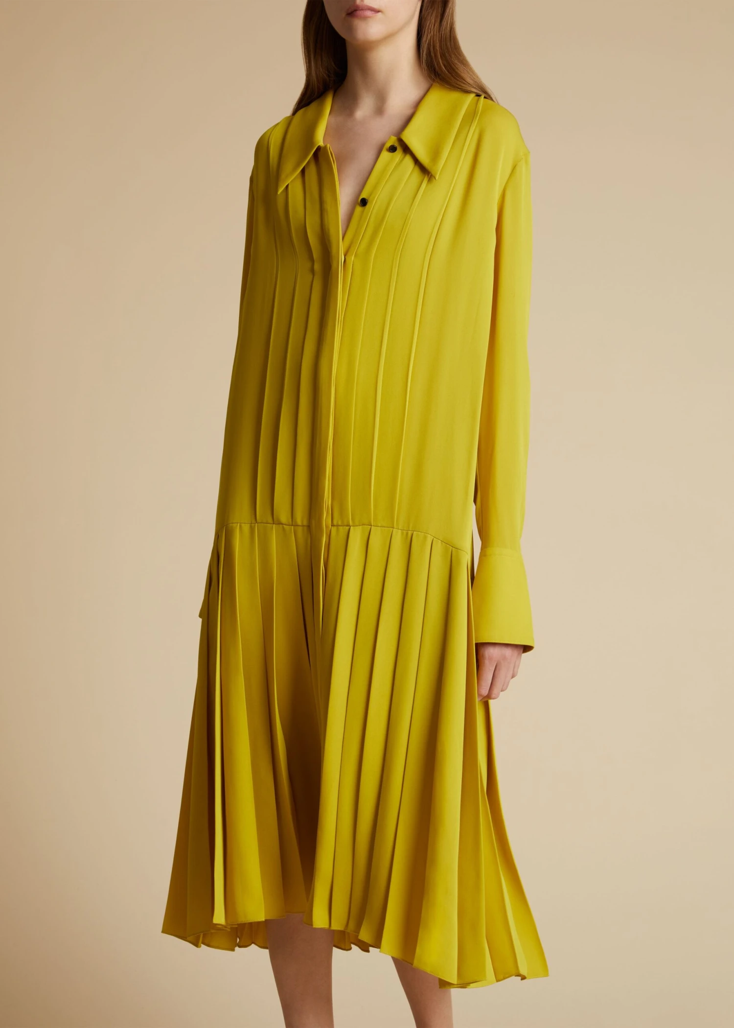 The Helli Dress In Chartreuse 4 The Helli Dress In Chartreuse - Image 4