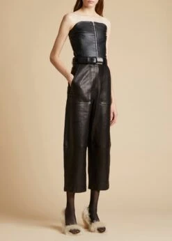The Hewey Pant In Black Leather