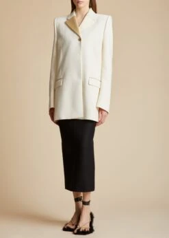 The Isaline Blazer In Chalk