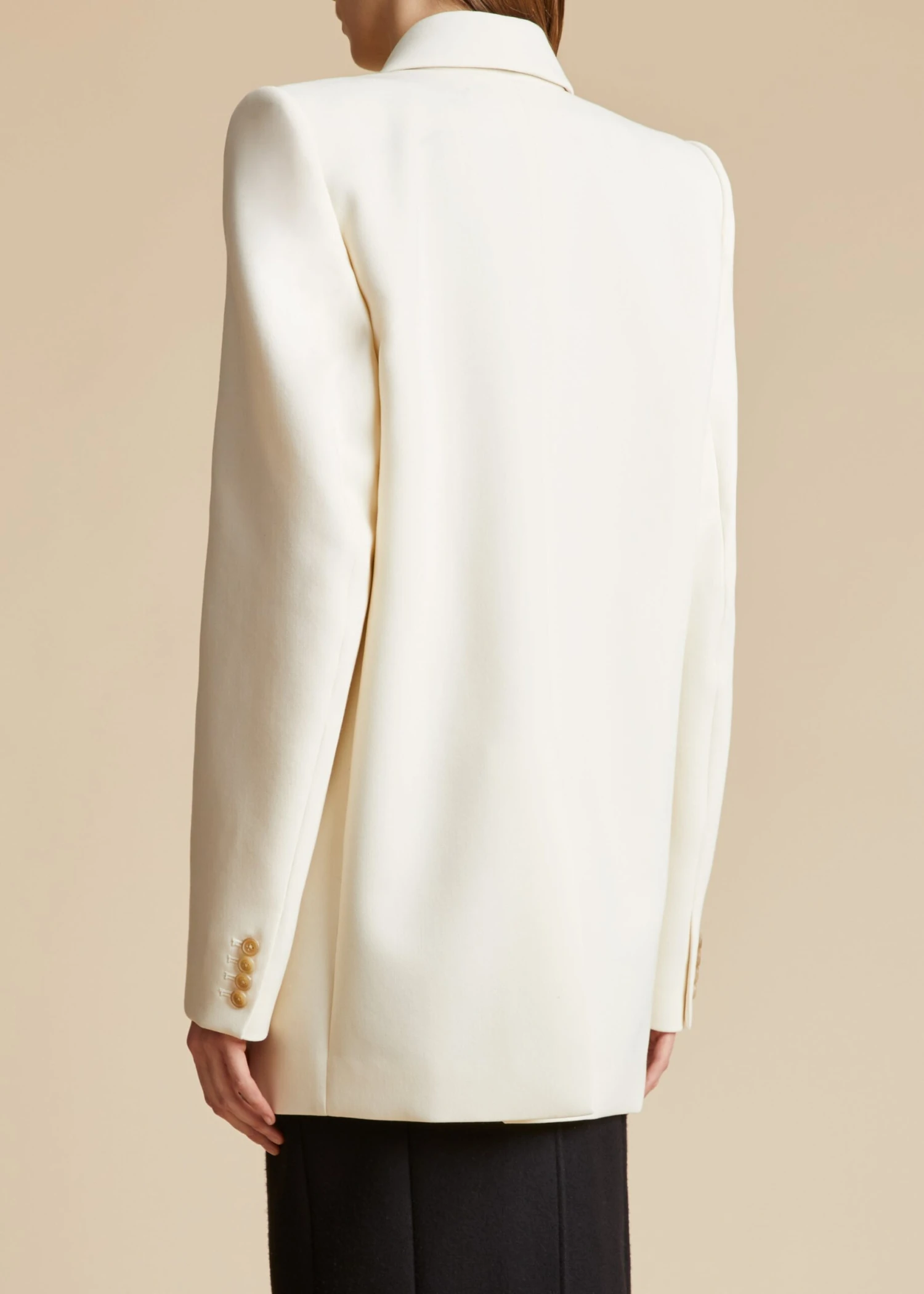 The Isaline Blazer In Chalk 3 The Isaline Blazer In Chalk - Image 3