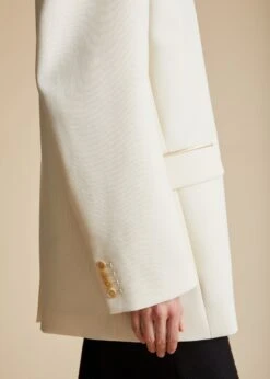 The Isaline Blazer In Chalk 9 The Isaline Blazer In Chalk -Fashion Girl Sales Shop ISALINE CHALK 0052