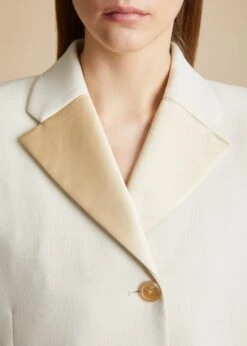 The Isaline Blazer In Chalk 10 The Isaline Blazer In Chalk -Fashion Girl Sales Shop ISALINE CHALK 0055