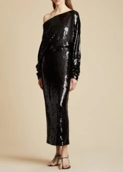 The June Dress In Black Sequin