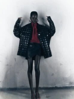 The Grizzo Jacket In Black Leather With Grommets -Fashion Girl Sales Shop KHAITE SP23 EDITORIAL 2 LOOK6 AO aa4180dc 8413 412b ad6d 7f7516323b77