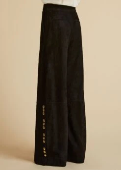 The Krisla Pant In Black Suede -Fashion Girl Sales Shop KRISLA BLACK 0040