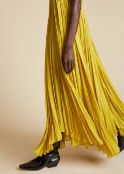 The Lally Dress In Chartreuse -Fashion Girl Sales Shop LALLY CHARTREUSE 0130