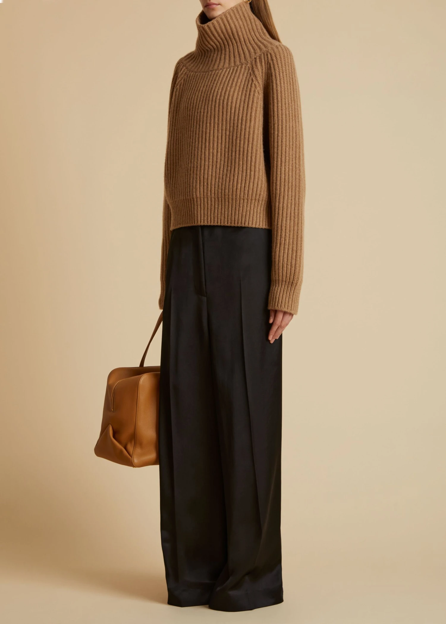 The Lanzino Sweater In Camel 2 The Lanzino Sweater In Camel - Image 2