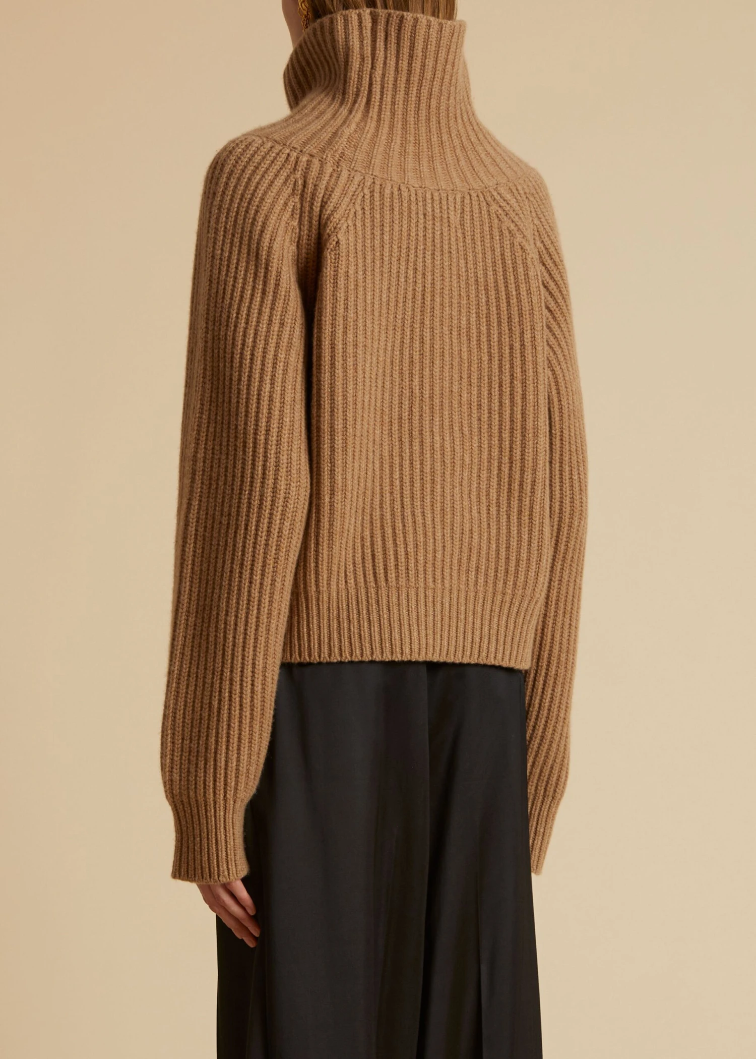 The Lanzino Sweater In Camel 3 The Lanzino Sweater In Camel - Image 3