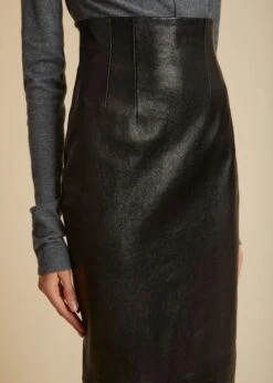 The Loxley Skirt In Black Leather 11 The Loxley Skirt In Black Leather -Fashion Girl Sales Shop LOXLEY BLACK LEATHER 0014