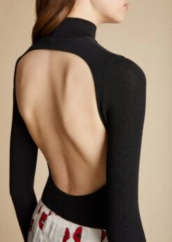 The Loyra Bodysuit In Black 7 The Loyra Bodysuit In Black -Fashion Girl Sales Shop LOYRA BLACK 0051