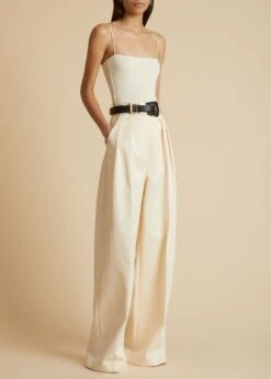 The Luza Bodysuit In Cream