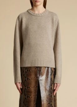 The Mae Sweater In Light Clay