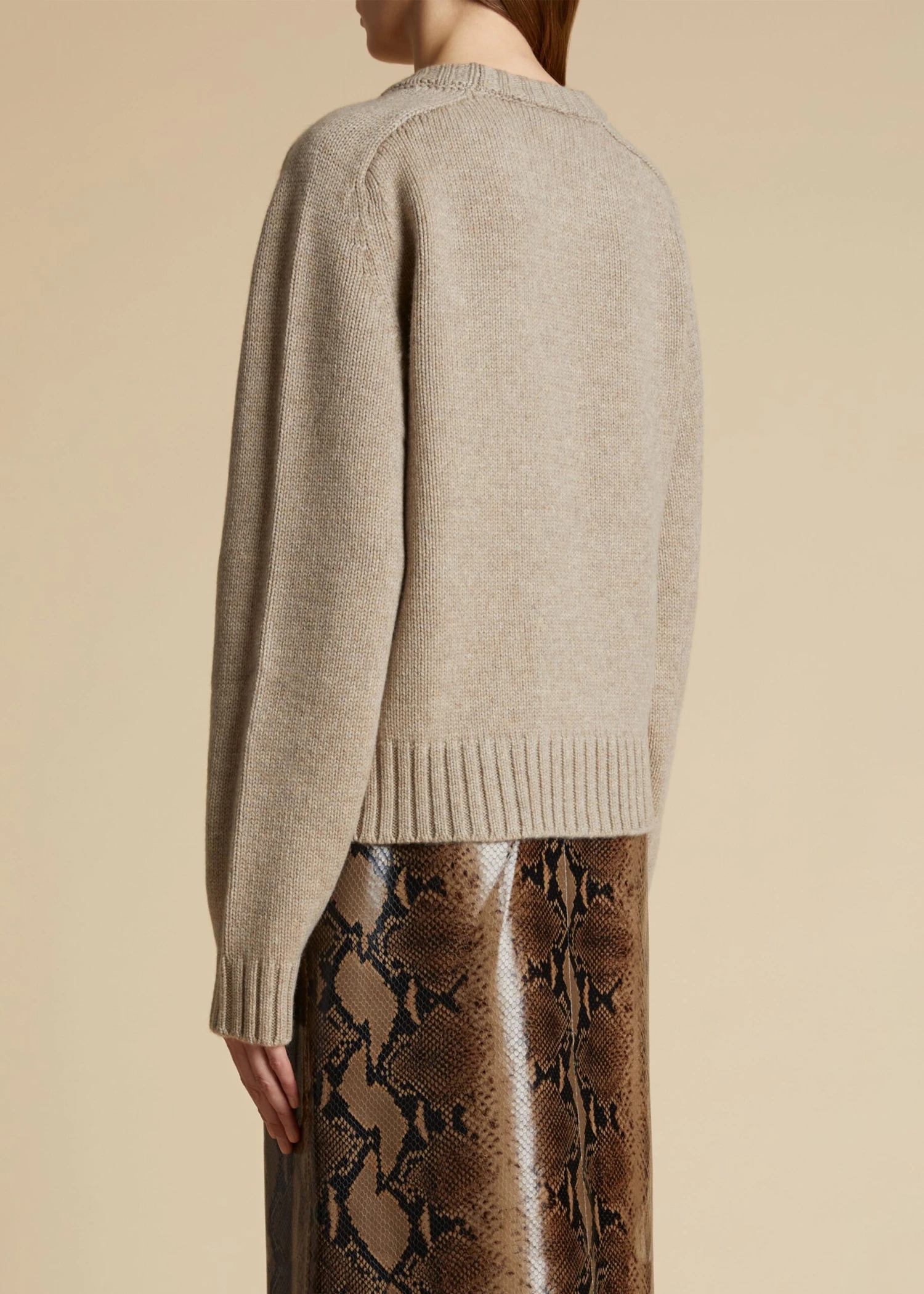 The Mae Sweater In Light Clay 3 The Mae Sweater In Light Clay - Image 3