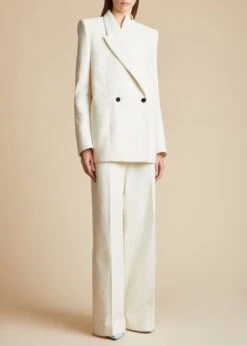 The Banton Pant In Cream With Black Stripes